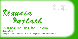 klaudia majlath business card